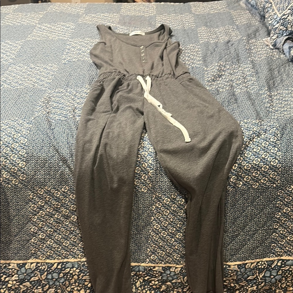 Gray Sleeveless Jumpsuit